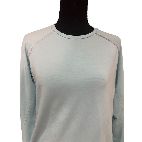 Nike Dri Fit Green-Blue Running Shirt with Thumbholes - Picture 3 of 9